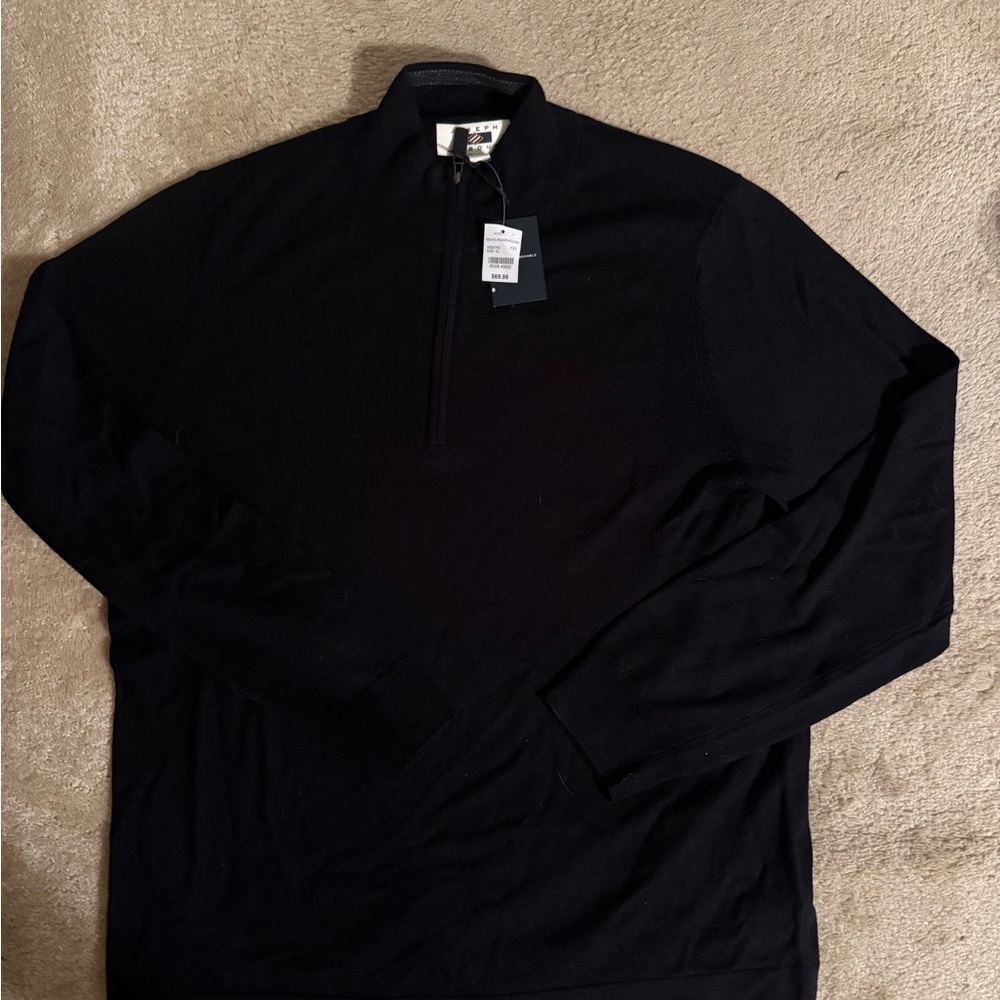 Joseph Abboud Black Half-Zip Sweater XL